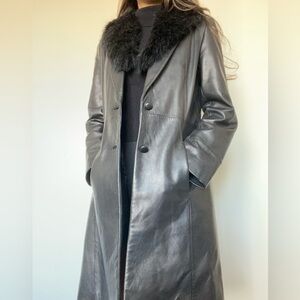 Wilson’s Pelle Vintage Leather Midi Jacket Size Medium